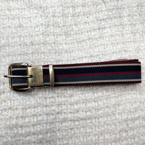 Rare VTG Farah USA Woven Belt Striped Canvas Academia stretch Small